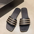thumbnail image 5 of Fnooota Womens Flat Sandals , Slip On Open Toe Holiday Casual Summer Shoes Sandals Black Size 5.5, 5 of 9