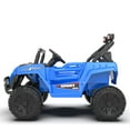 thumbnail image 5 of 12V Kids Ride On UTV Cars with Remote Control, Electric Car with High Chassis, Battery Power Kids Car with Bluetooth & MP3 Music Playback, Gift for Boys Girls Aged 3-5, Blue, 5 of 10