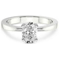 thumbnail image 3 of 4 Carat IGI Certified Oval Shape Lab Grown Diamond Engagement Ring | 14K White Gold |Jannel Tapering Diamond Ring | FG-VS1-VS2 Quality Friendly Diamonds, 3 of 4