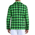 thumbnail image 3 of INSPIRE CHIC Men's Blazers Houndstooth Plaid  Contrast Color Slim Fit One Button Sports Coat 2XL Green, 3 of 6