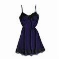 thumbnail image 4 of Sakmal Night dress for Women Chemises Lace Pajama Dress Sleeveless Blue Chemises for Women, 4 of 4