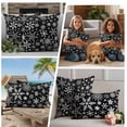 thumbnail image 5 of Snowflake Black Outdoor Waterproof Pillow Covers, Christmas Winter Snowfall Xmas Holiday Decorative Square Throw Pillowcase Sofa Cushion Sham for Patio/Couch/Chair, 18"x18" 2 Pack, 5 of 8