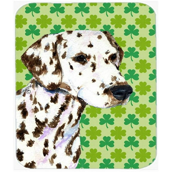 Dalmatian St. Patricks Day Shamrock Portrait Mouse Pad, Hot Pad Or Trivet