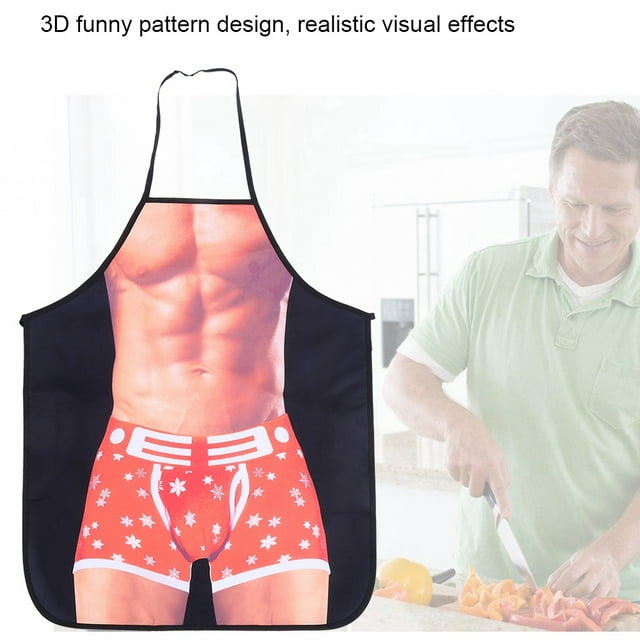 Delantal sexy en forma de D BuyWeek 3D divertido de cocina