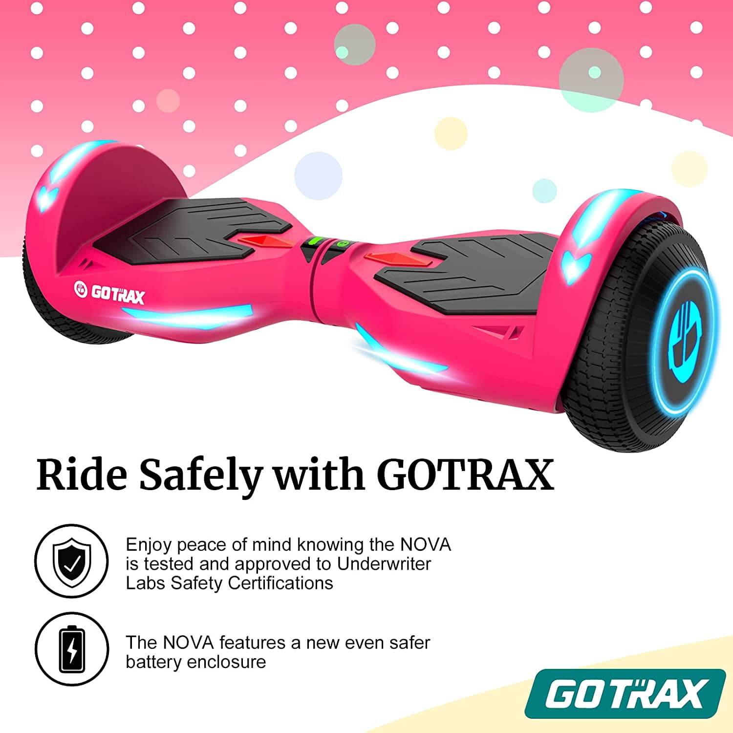 GOTRAX NOVA Self-Balancing Hoverboard for Kids 6+, 200W Motor, 6.5