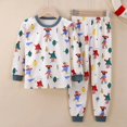 thumbnail image 2 of Ropa interior térmica de invierno para niños y niñas, conjuntos de pijama de algodón de dibujos animados, trajes de manga larga, ropa de dormir para bebés, 2-14T, 2 of 4