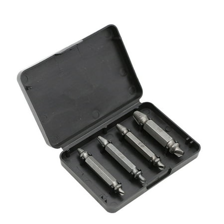 

Anself 4Pcs Damaged Screw Breakage Bolt Extractor Drill Bits Guide Set Broken Screws Easy Out Remover Tool Kit