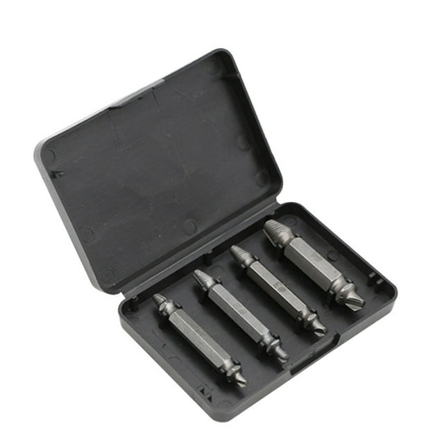 ikayaa 4Pcs Endommagé Boulon de Rupture Extracteur Foret Ensemble de Guidage Vis Cassées Facile à Enlever Kit d'Outils