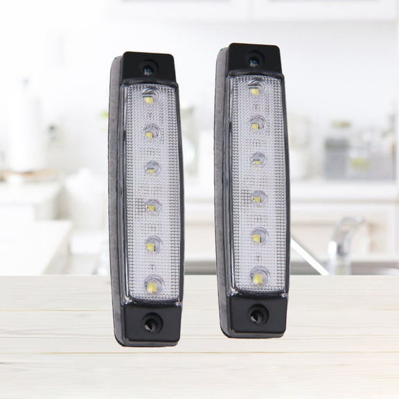 unbranded  2 Pcs Trailer Taillight LED Side Lights Small Tiny Lamp Truck Taillights White