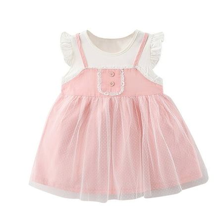 

Dresses for Teens Girls Short Sleeve Casual Dresses Casual Print Pink 120
