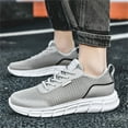 thumbnail image 2 of PEASKJP Men's Casual Sneakers Outdoor Sports Shoes Ventilated Anti-Slip Comfort Lightweight Mesh Casual Shoes Sneakers Grey 41, 2 of 5