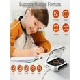 thumbnail image 5 of Portable Bluetooth CD Player with HiFi Sound & LCD Screen | Rechargeable Compact CD Player with Timer AUX/USB Support | 2000mAh Battery Home Car Travel Music Player (280g/0.62lb)​, 5 of 7