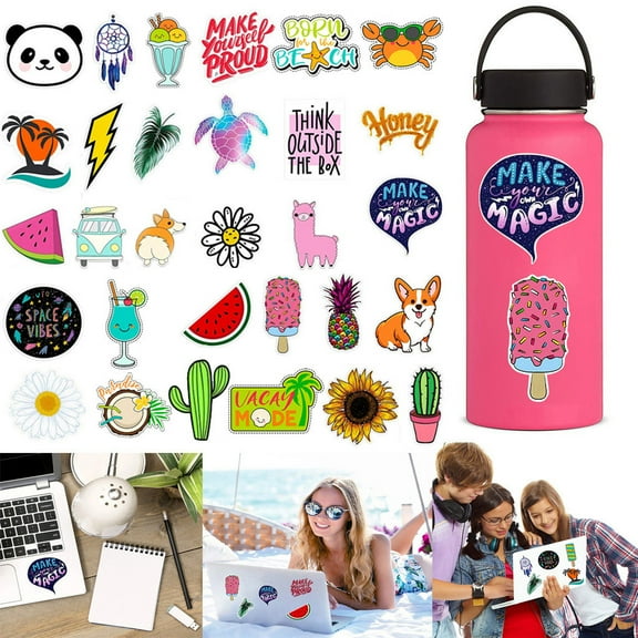 ãHellobyeãWater Stickers Bottles Big Cute Waterproof Trendy Stickers For Teens