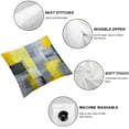 thumbnail image 6 of BANET Yellow and Grey Abstract Art Artwork Pillow Cover, Gallery Modern Decorative Throw Pillows Cushion Cover for Bedroom Sofa Living Room Set of 2 22x22in, 6 of 7