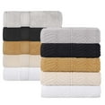 thumbnail image 5 of Superior Chevron Zero Twist Cotton 6-Piece Towel Set, Papaya, 5 of 6
