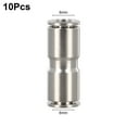 thumbnail image 1 of 10Pcs Air Tube Nickel Plated Brass Hose Connector Metal Pneumatic Connection Pu8, 1 of 9