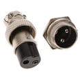 thumbnail image 3 of 1 par GX16-2 Pin 16mm Metal macho hembra Panel conector aviación enchufe 2 pines Cola Conector de enchufe de aviación, 3 of 6