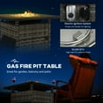 thumbnail image 4 of Outsunny 50,000 BTU Wicker Propane Fire Pit Table w/Spark Mesh Screen, Grey, 4 of 10