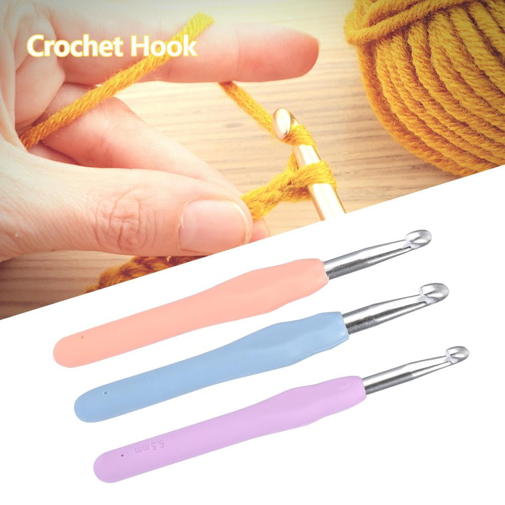 sourcing map Aiguille à Crochet Inox Acier Crochet 1.9mm Tricot Aiguilles pour Bricolage Artisanat Fil 6Pcs