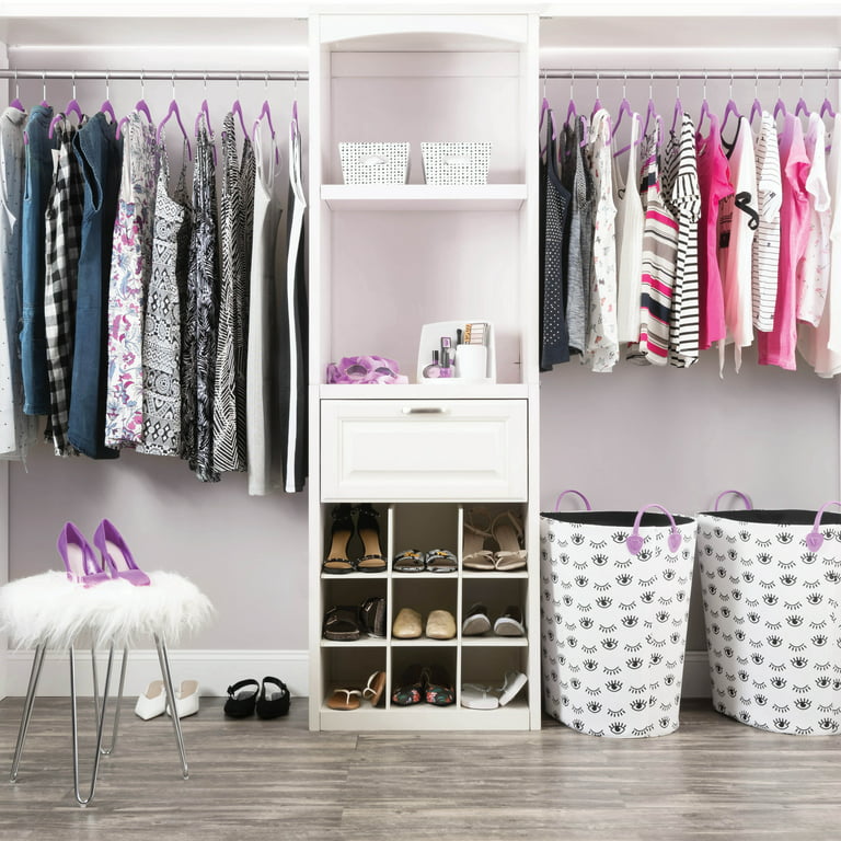 Zober Non Slip Kid's Velvet Clothing Hangers, 50 Pack, Pink 