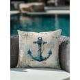 thumbnail image 3 of Outdoor Pillow Waterproof 1 Pack, Teal Anchors Coastal Patio Throw Pillows for Couch Bed Sofa with Insert, Vintage Summer Beach Nautical Decorative Travel/Reading/Camping Pillow Set 18x18 Inch, 3 of 7
