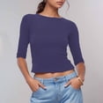 thumbnail image 2 of Long Sleeve Tops For Women,Elegant Classy Tops Old Money Outfits Women,Date Night Tops,Fall Womens Clothes,Yoga Tops,Fitted Tight Thin Long Sleeve Shirts,Work Blouse,Going Out Tops For Women, 2 of 4