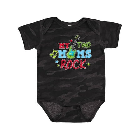 

Inktastic My Two Moms Rock with Guitar Gift Baby Boy Bodysuit