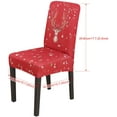 thumbnail image 3 of Dining Chair Cover Set Stretch Spandex Short Dining Chair Slipcovers Removable Washable Decorative Chair Protector Covers for Dining Room Home Banquet Party (Christmas Red, 2 Pack), 3 of 8