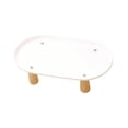 thumbnail image 4 of Soporte elevado para comedero de gatos, de plástico antiderrame y con base de madera. Blanco 31cmx17cm, 4 of 9