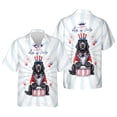 thumbnail image 3 of Happy 4th of July Patriotic Newfoundland Marching Band Uniform Balloons Fireworks Hawaiian Shirt Breathable Summer Unisex Merch Newfie Dog Lover Gifts - 13009, 3 of 6