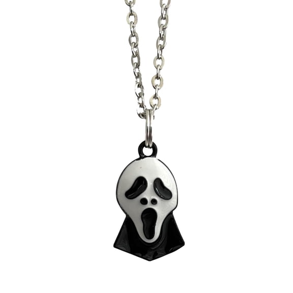 Ghost Face Necklace Scream Themed Pendant
