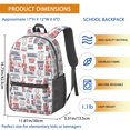 thumbnail image 3 of Baseballs and Game Terms White 17" School Backpacks for Teens,Waterproof Oxford Fabric,S-Shape Padded Straps for School,Travel,Hiking,Camping, 3 of 6