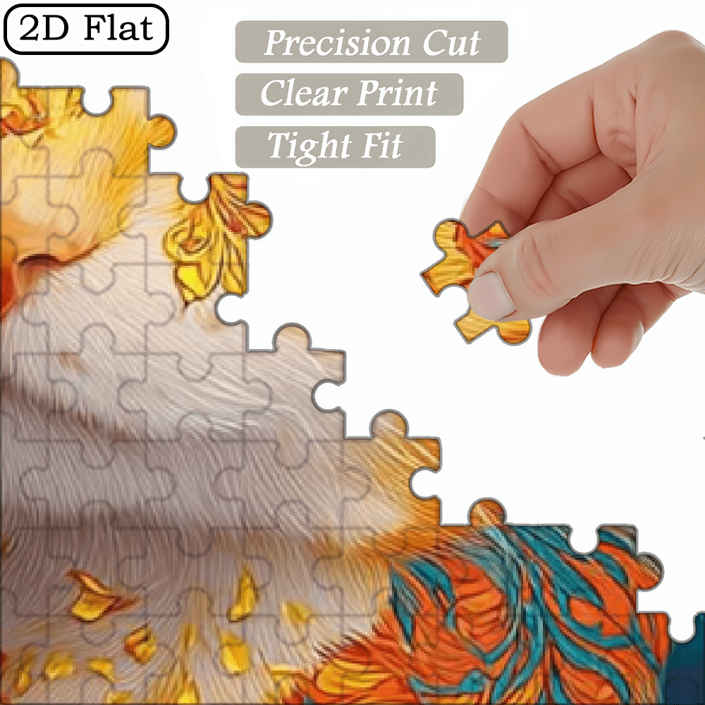 1000pcs of Colorful and Creative Animal and Flower Jigsaw Puzzles for Home Decoration Perfect Gift for Adults Educational and Fun Interactive Jigsaw Games. 29.4*19.6in
