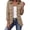 Khaki, variant on Chiccall Denim Jackets for Women Women's Classic Button Front Collared Ruffle Trim Relaxed Jean Jacket Casual Outerwear With Pockets Khaki S
