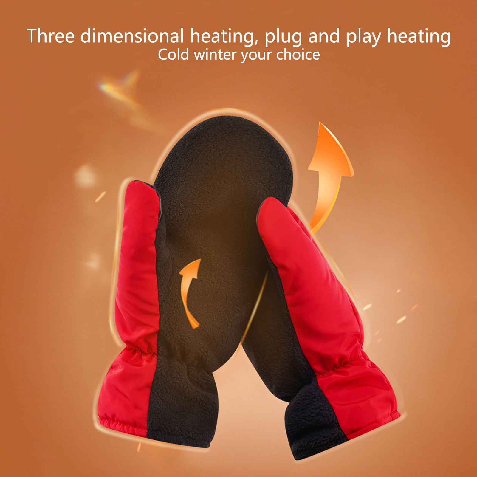 Lunxisen 4 Pcs Heated Gloves,Rechargeable Heated Gloves for Men Women, Waterproof Electric Heating Ski Gloves with Touchscreen for Cold Weather Motorcycle Skiing Snowboarding.
