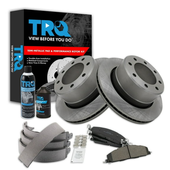 TRQ Rear Brake Pad & Rotor Kit BKA38486 Fits Select 2011-2018 Ram 2500 , 2011-2018 Ram 3500 , 2009-2010 Dodge Ram 2500 , 2009-2010 Dodge Ram 3500