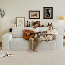 2 Setaser Sofa,63" Corduroy Deep Seat Couches Comfy Loveseat Sofa for Living room, Bedroom,Conference room ,Apartment