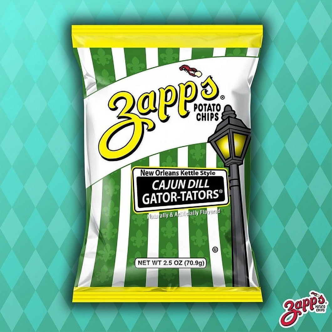 (Price/Case)Zapp's Potato Chips Cajun Dill Gtortator Kettle, 2.5 Ounces, 10 per case
