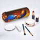 thumbnail image 2 of Disketp Colorful Rooster Estuche Organizador de Lápices de Cuero, Estuche de Oficina con Cremallera para Bolígrafo y Lápiz, 2 of 6