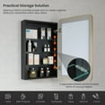 thumbnail image 6 of Talayuela 20 in.W x 32 in.H Aluminum Framed Medicine Cabinet in Brushed Gold, 6 of 17