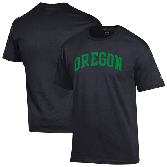 Men's Champion Black Oregon Ducks Basic Arch T-Shirt