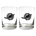 thumbnail image 2 of Great American Products Miami Dolphins 15oz. Legacy Rocks Glass Set, 2 of 3