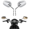 thumbnail image 6 of Pair Chrome Rear View Mirrors For 1955-2019 Harley-Davidson XL1200L XL883 XL883L, 6 of 8