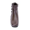 thumbnail image 2 of PEERAGE Demi Women Extra Wide Width Leather Bootie Brown 7, 2 of 7
