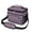 Purple and Black-1, variant on Yellow and Black Checkered Pattern Insulated Lunch Box for Women Men, Medium Leakproof Cooler Bag with Adjustable Strap, 10"x6.7"x8"