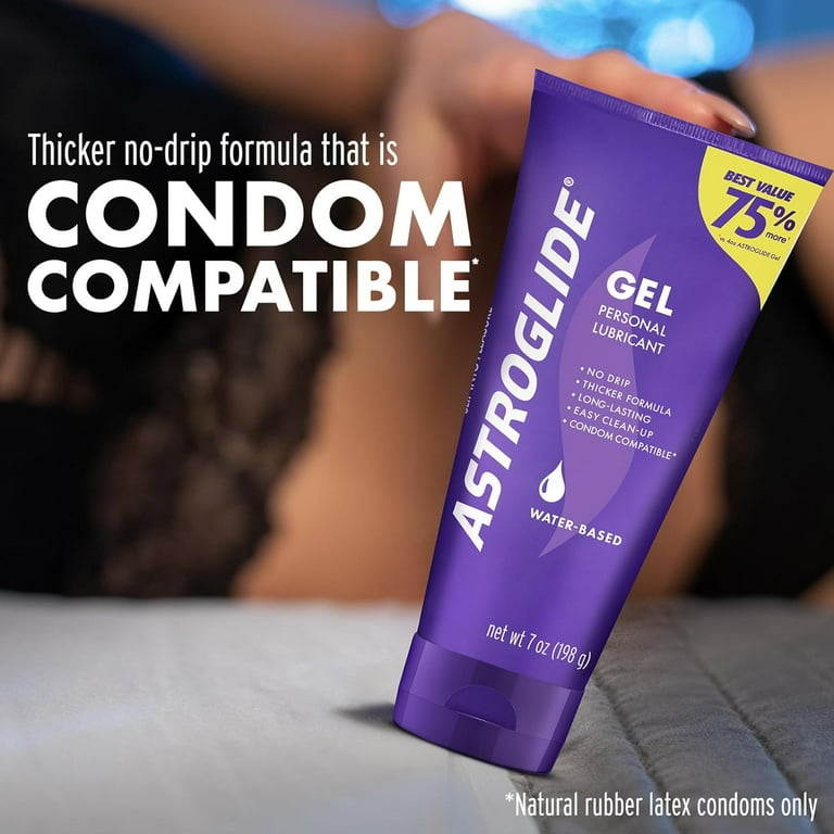 Astroglide Water Based Gel (7oz), Thick Personal Lubricant for Vaginal,  Anal & Toys