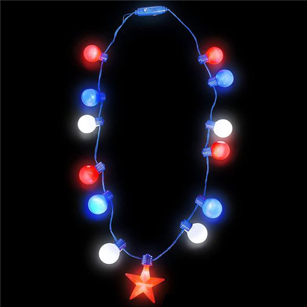 Rhode Island Novelty Patriotic 4th of July LightUp Red White and
