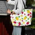 thumbnail image 4 of Wukai Strawberry and Lemon Print Zipper Bag,large Beach Tote Bag,Waterproof Sandproof Bag,Grocery and Picnic Tote Travel Bag, 4 of 5
