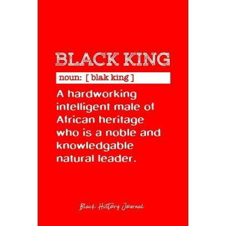 Black History Journal: Dot Grid Journal - Intelligent Leader King Black History Gift Political Journal- Red Dotted Diary, Planner, Gratitude,