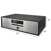 iLive V 5.0 Bluetooth Home Music Speaker System, IHB340B, Black/Silver